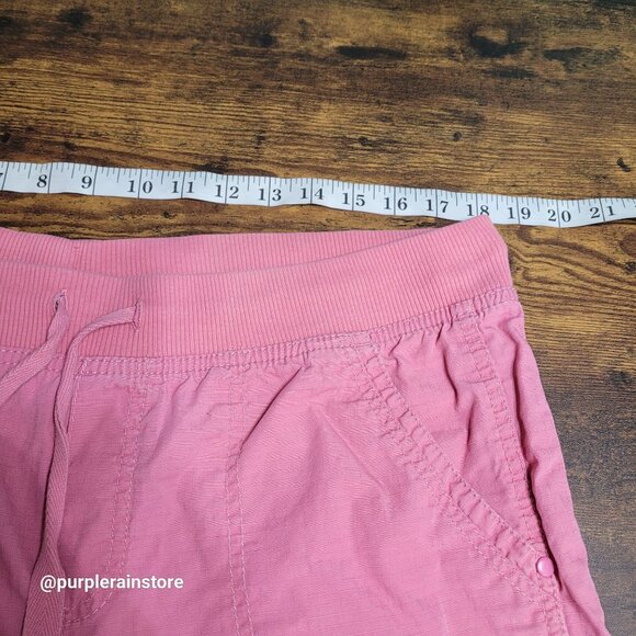 Vtg Faded Glory Capri Pants Sz 14 High Rise Rip Stop Organic Cotton Pockets Y2K - Picture 4 of 9